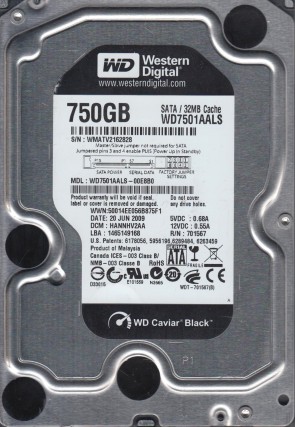 Western Digital WD7501AALS Hard Disk Drive