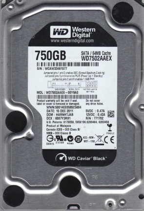 Western Digital WD7502AAEX Hard Disk Drive