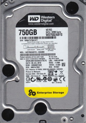 Western Digital WD7502ABYS Hard Disk Drive