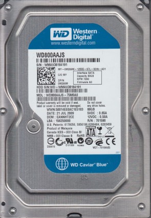 Western Digital WD800AAJS Hard Disk Drive