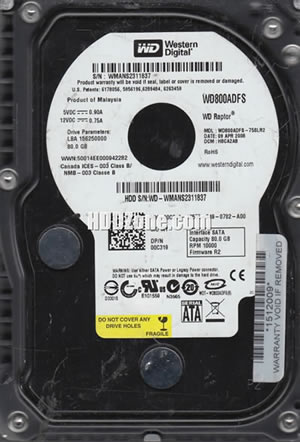 Western Digital WD800ADFS Hard Disk Drive