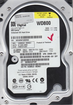 Western Digital WD800LB Hard Disk Drive