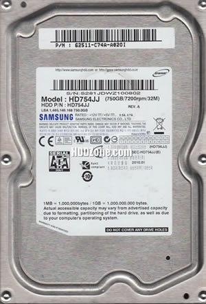 Samsung HDD HD754JJ