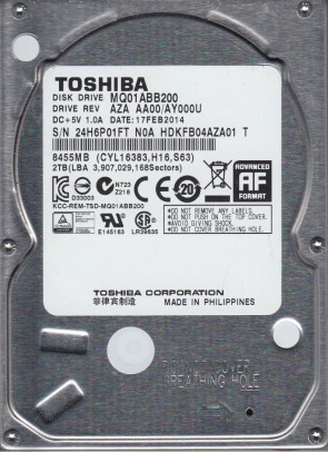 Toshiba HDD MQ01ABB200