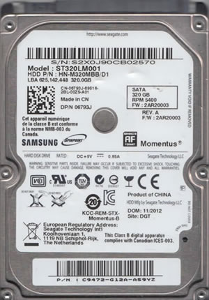 Samsung HDD ST320LM001