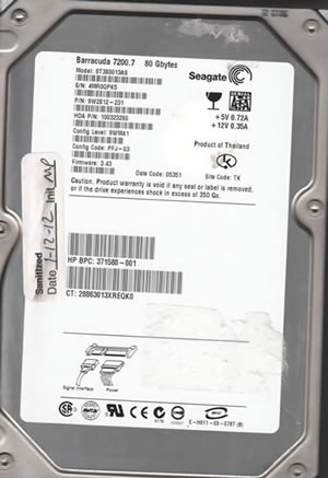 Seagate HDD ST380013AS