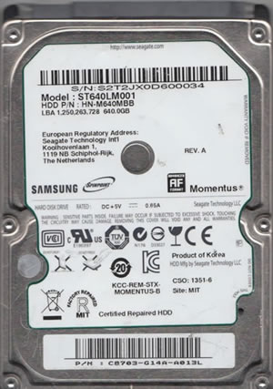 Samsung HDD ST640LM001