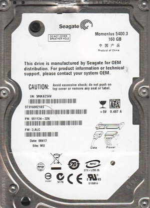 Seagate HDD ST9160821AS