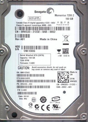 Seagate HDD ST9160823AS