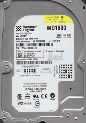 Western Digital HDD WD1600JB-32FUA0