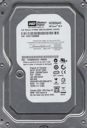 Western Digital HDD WD3200AAKS-00B3A0