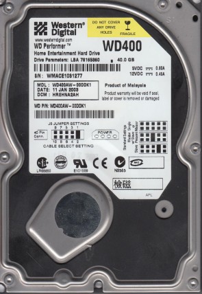 Western Digital HDD WD400AW