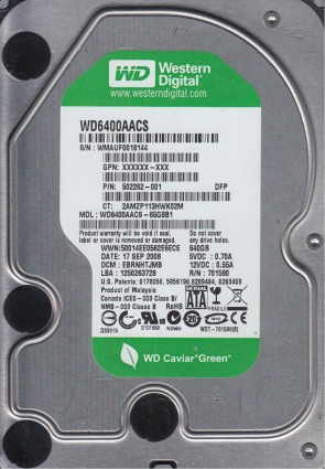 Western Digital HDD WD6400AACS