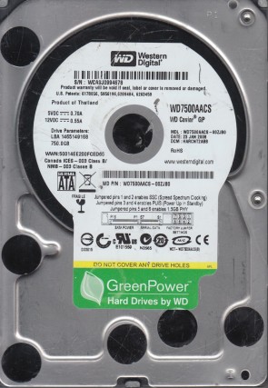 Western Digital HDD WD7500AACS