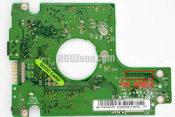 Western Digital WD7500KMVV PCB Board 2060-701675-004