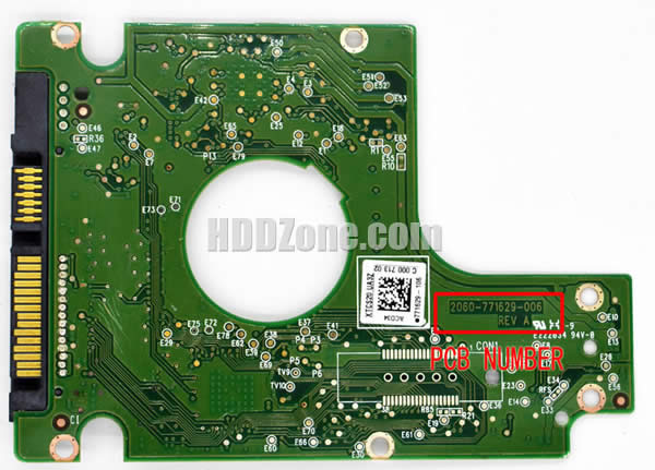 Western Digital WD5000BPVT PCB Board 2060-771629-006