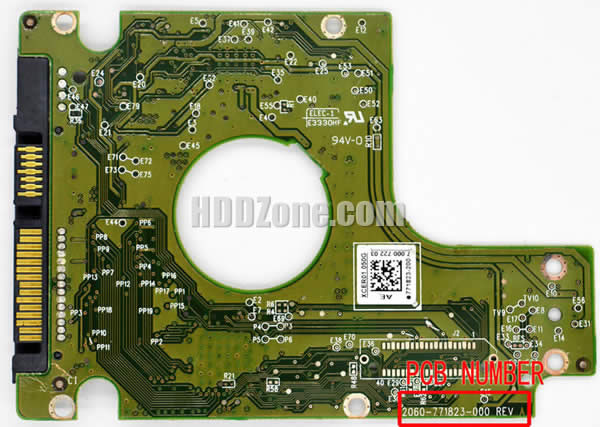 Western Digital WD7500BPVT PCB Board 2060-771823-000