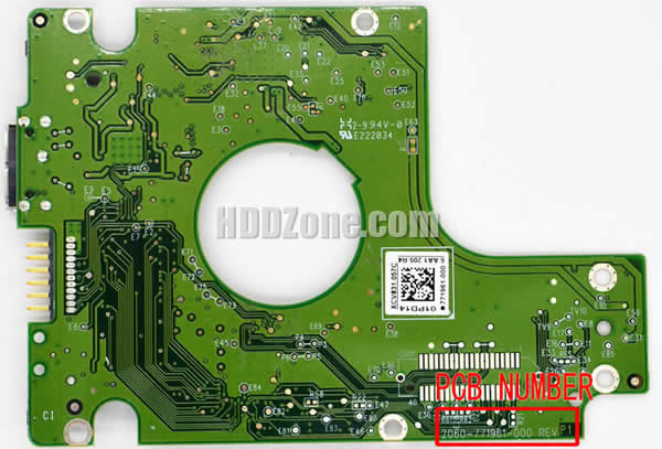 Western Digital WD7500BMVW PCB Board 2060-771961-000