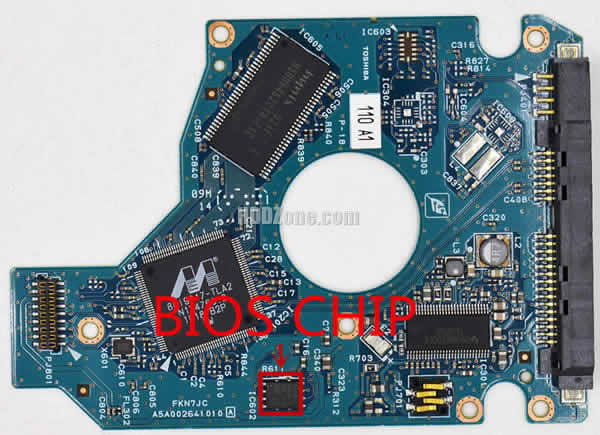 Contrôleur PCB Pour Disque Dur Western Digital - Toshiba MK3259GSX - G002641A - SATA II - Défaut