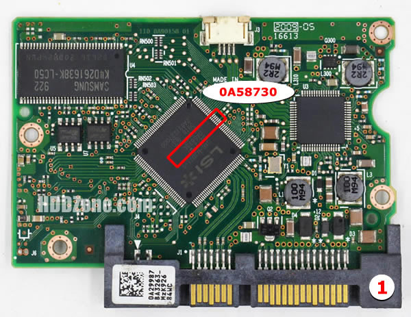 (image for) HDT721050SLA360 Hitachi PCB 0A58730
