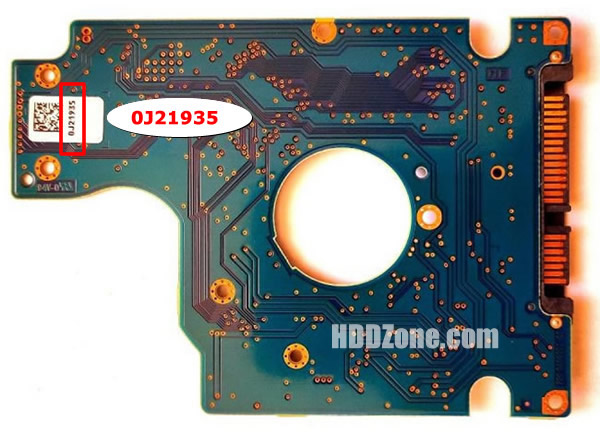 PCB 0J21935 DA5256_ Hitachi 320/500Gb HTS5450**A7E380 HDD 2.5" SATA Logic board 