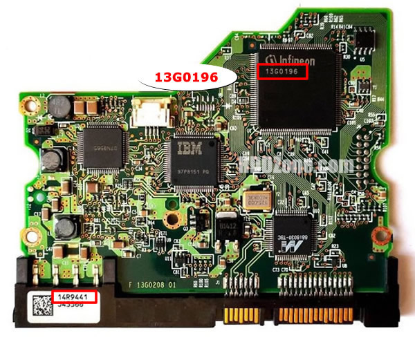 HDS722525VLSA80 Hitachi PCB 14R9441