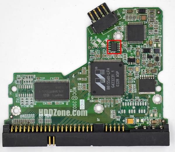 Carte PCB Pour Disque Dur Western Digital WD400BB-22FJA0 IDE - Réf. 2060-001130-012 REV.A, Occasion