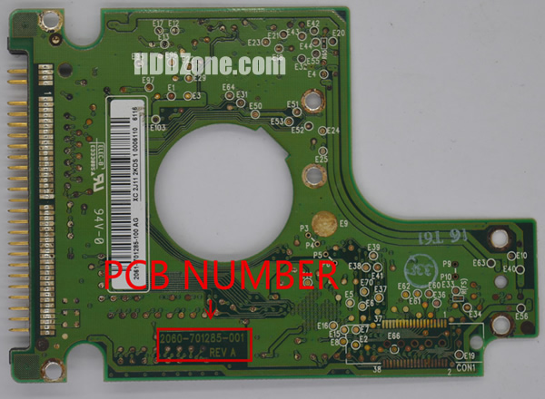 Modal Additional Images for WD600VE-08HDT0 WD PCB 2060-701285-001