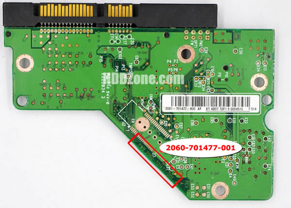 WD5000AAKS WD PCB 2060-701477-001 REV A