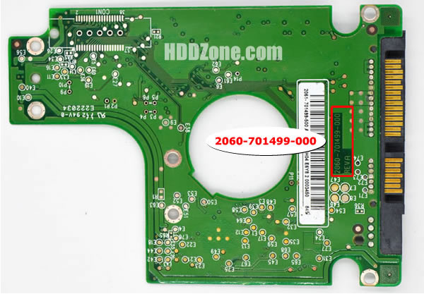 WD3200BEVT WD PCB 2060-701499-000 REV A