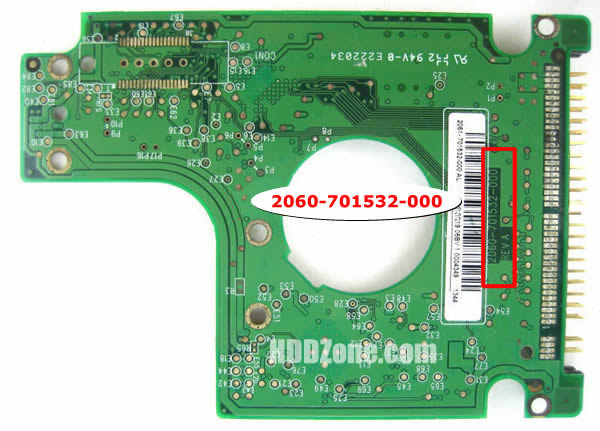 WD800BEVE WD PCB 2060-701532-000