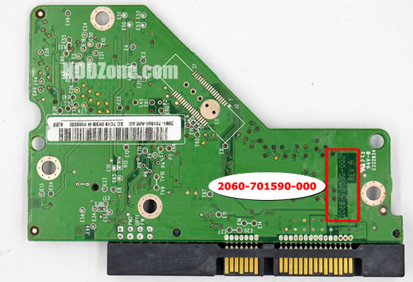 WD7500AAVS WD PCB 2060-701590-000 REV A