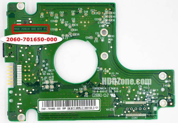 WD2500BMVV WD PCB 2060-701650-000