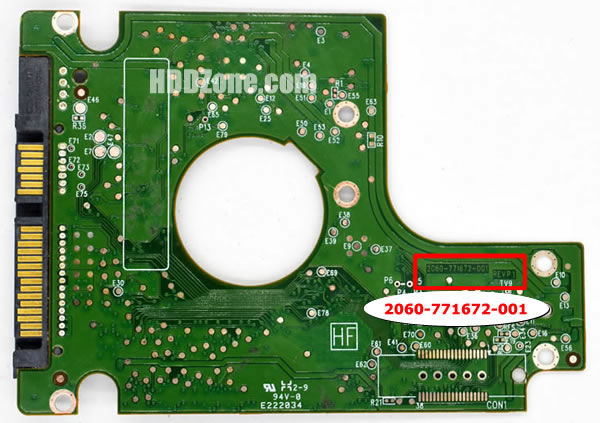 WD2500BEVT WD PCB 2060-771672-001 REV P1
