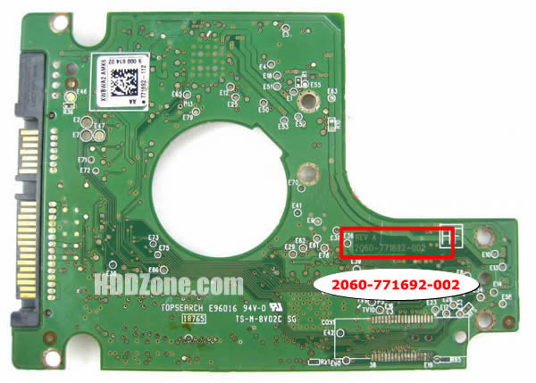 Modal Additional Images for WD5000BPVT-00HXZT1 WD PCB 2060-771692-002