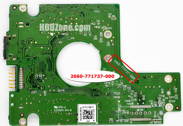 Modal Additional Images for WD7500KMVW WD PCB 2060-771737-000 REV A / P1