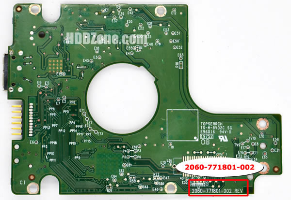 Modal Additional Images for WD7500BMVW WD PCB 2060-771801-002 REV A / P1
