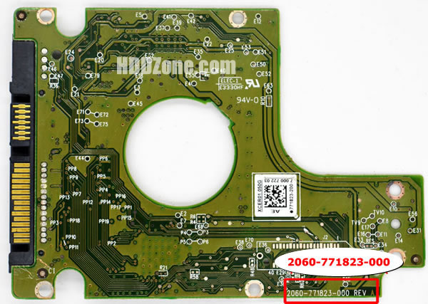 Modal Additional Images for WD7500BPVT WD PCB 2060-771823-000 REV A