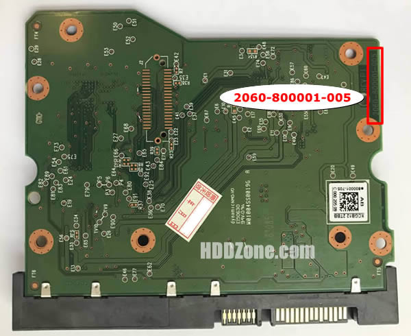 WD60EFRX-68L0BN1 WD PCB 2060-800001-005