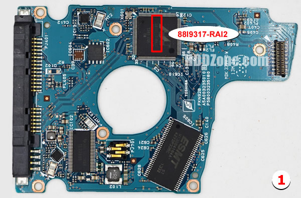 (image for) MQ01ABF050R Toshiba PCB G003235C