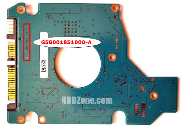 Toshiba Harde Schijf PCB G5B001851000-A