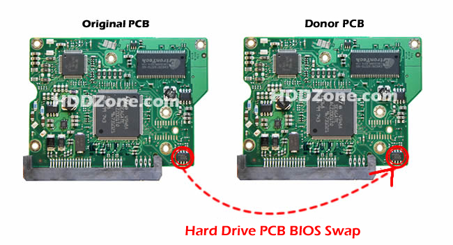 hard drive pcb bios swap